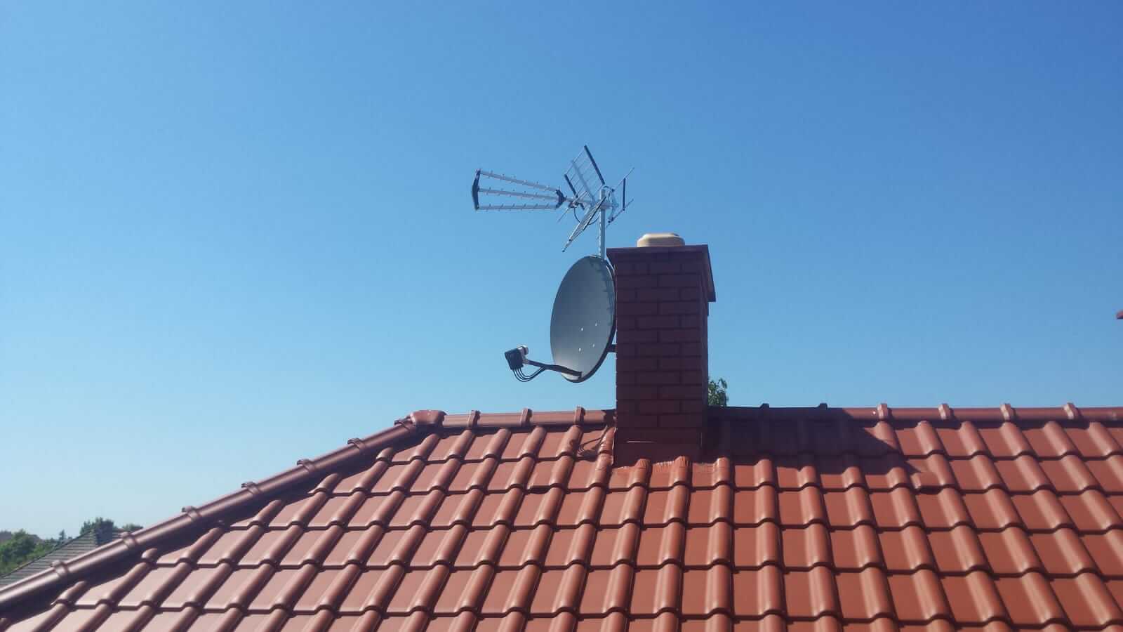 Montaż anteny satelitarnej na dachu Sieradz
